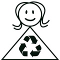 Green Girl Recycling Logo