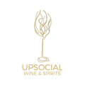 UPSocial Wine and Spirits Logo