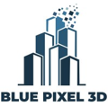 Blue Pixel 3D Logo