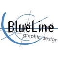 Blue Line Graphic Design & Publishing Logo