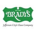 Brady's Jefferson City's Glass Company Logo