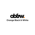 Orange Black and White Logo
