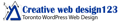 Creative Web Design 123 Logo
