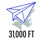31,000 FT Advertising Logo
