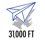 31,000 FT Advertising Logo