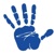 Blue Hand Web Design Logo
