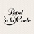 Papel a La Carte Logotype