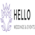 Hello Weddings and Events Logotype