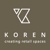 KOREN. Creating Retail Spaces. Logo