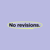 No Revisions Logo