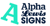 Alpha Lewis Signs Logo