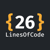 26 Lines Of Code Logo