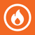 Orange Flame Design Logo
